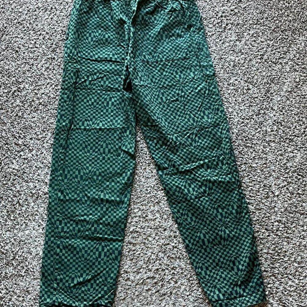 Paloma Wool Green Checkered Pants Wmn XS 80s Style Geometric Shabby Chic Retro - Picture 8 of 8